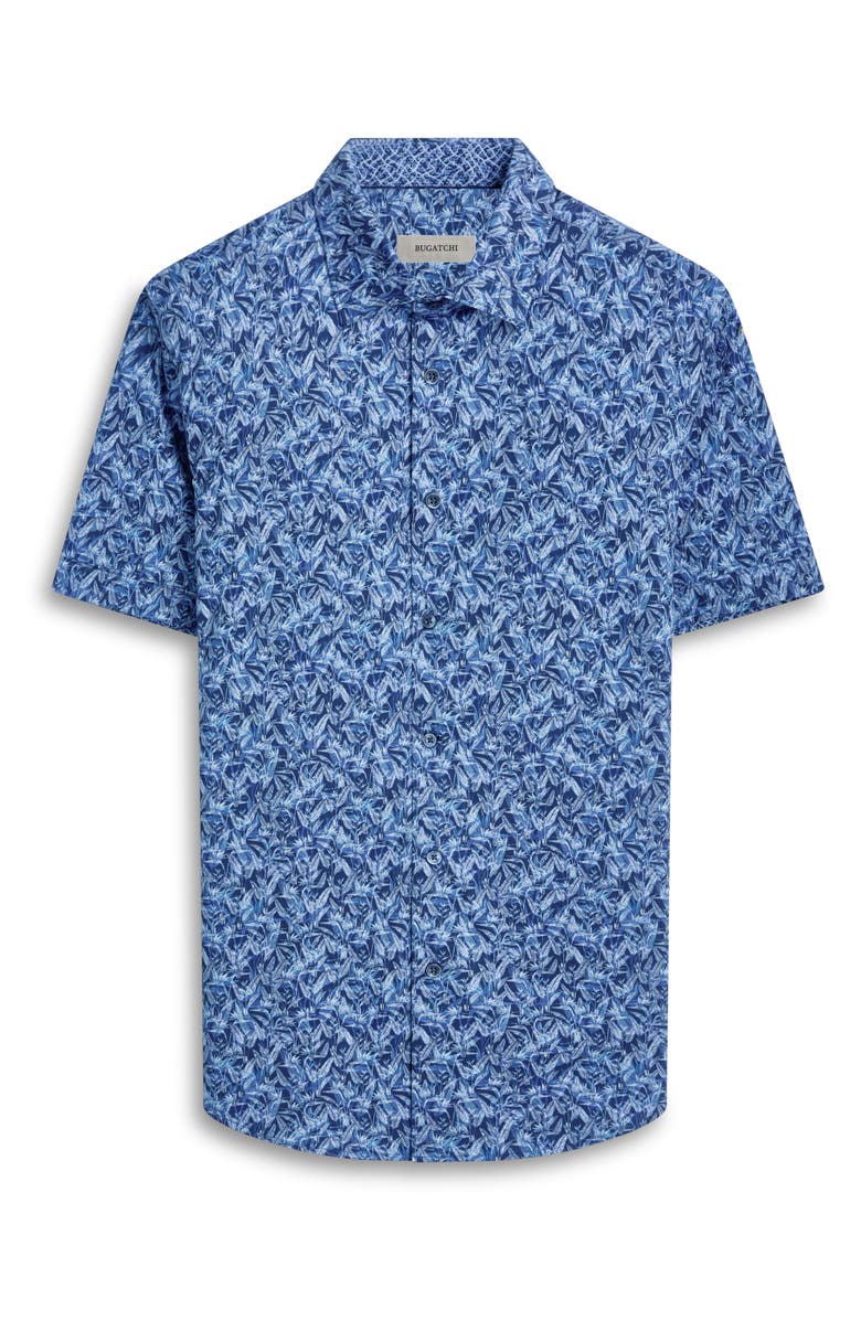 Bugatchi Myron OoohCotton<sup>®</sup> Bird of Paradise Print Short Sleeve Button-Up Shirt, Alternate, color,