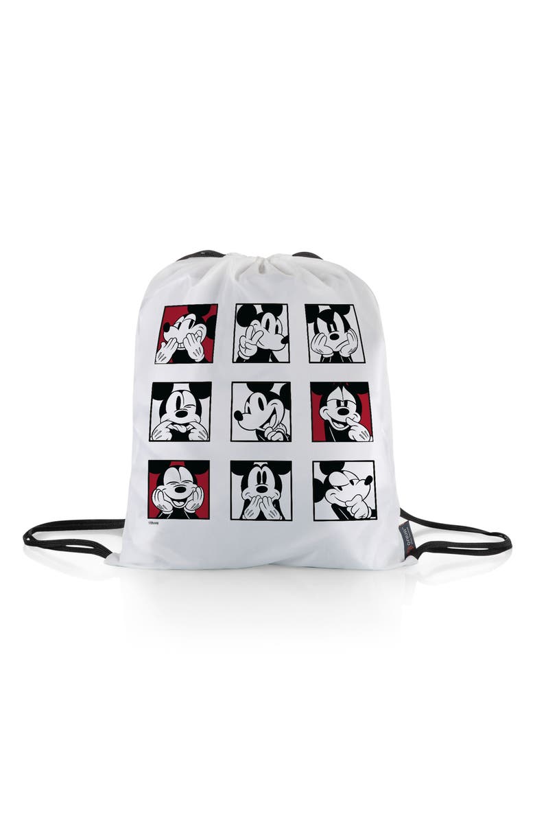 Picnic Time Mickey Mouse Polar Fleece Blanket Bag, Alternate, color, Black