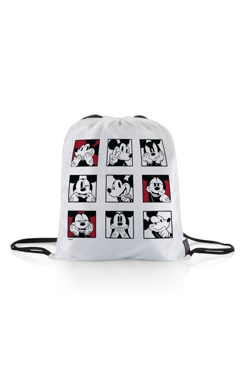 Picnic Time Mickey Mouse Polar Fleece Blanket Bag In Black