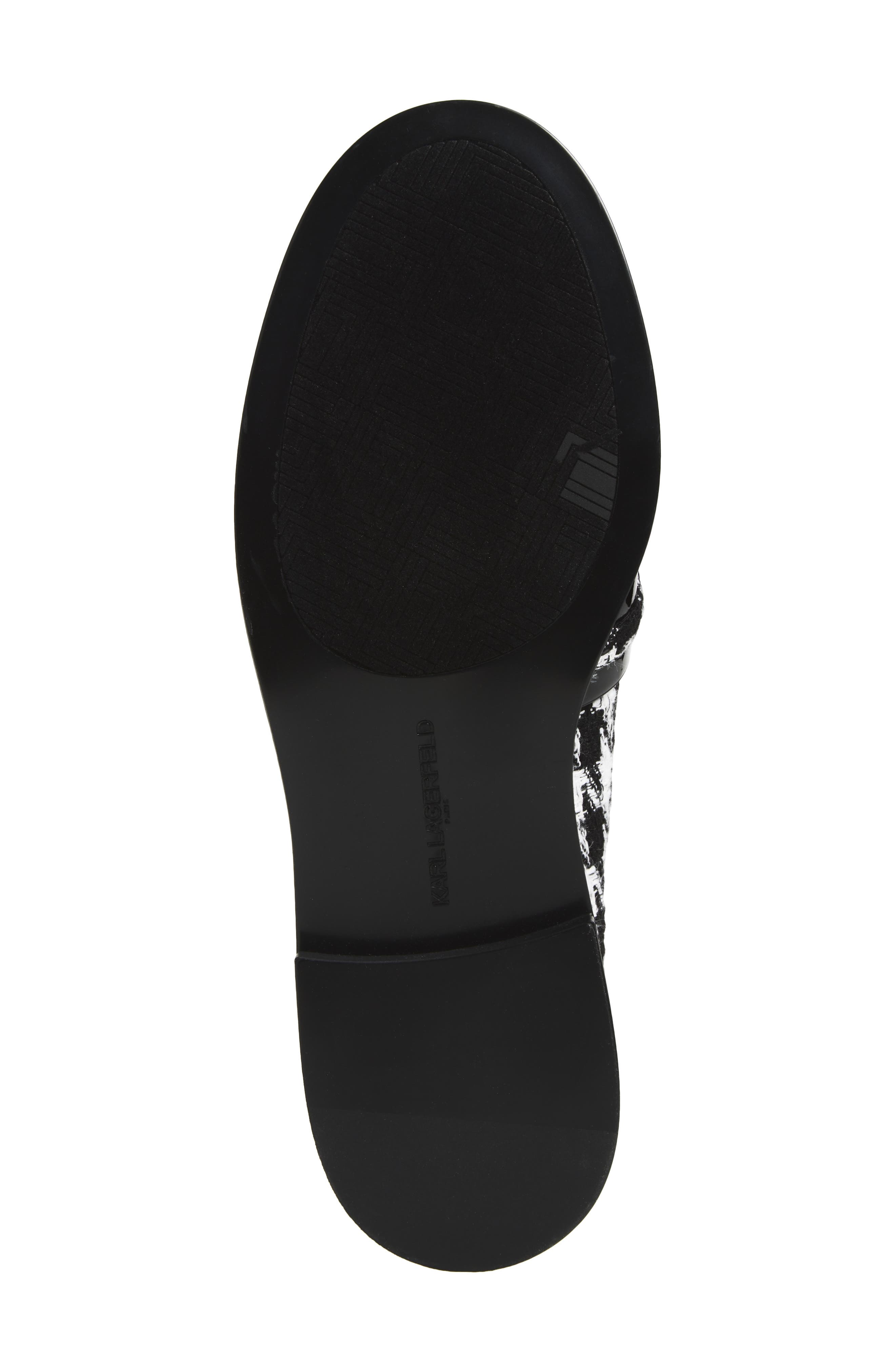 KARL LAGERFELD PARIS Rainn Houndstooth Loafer, Alternate, color, Black/ White