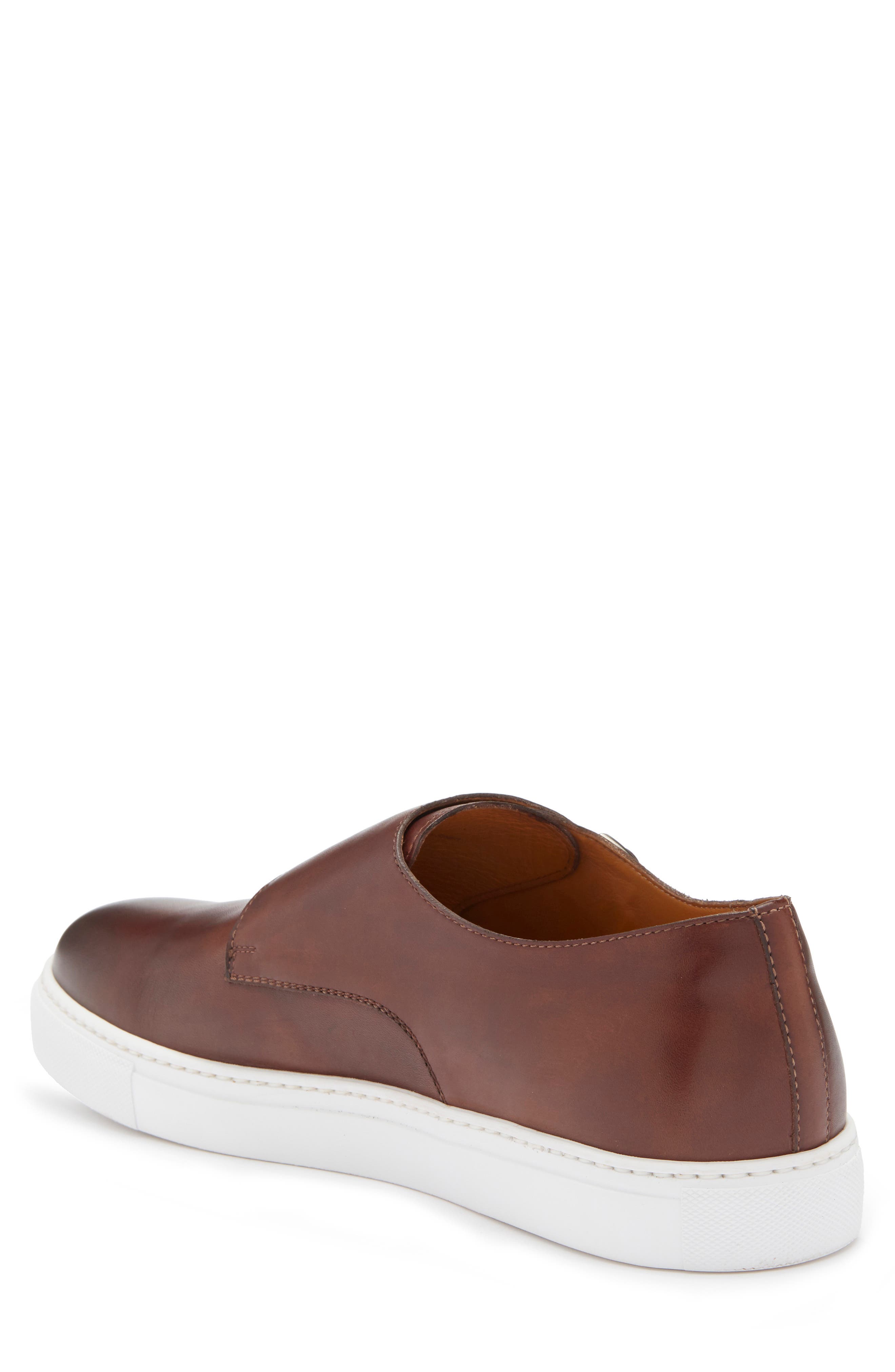 Nemes Monk Strap Sneaker, Alternate, color, MIDBROWN