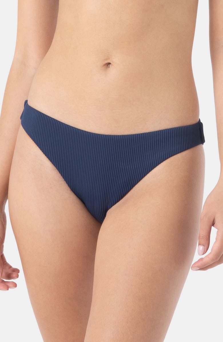 Roxy Rib Love Hipster Bikini Bottoms, Main, color, Mood Indigo