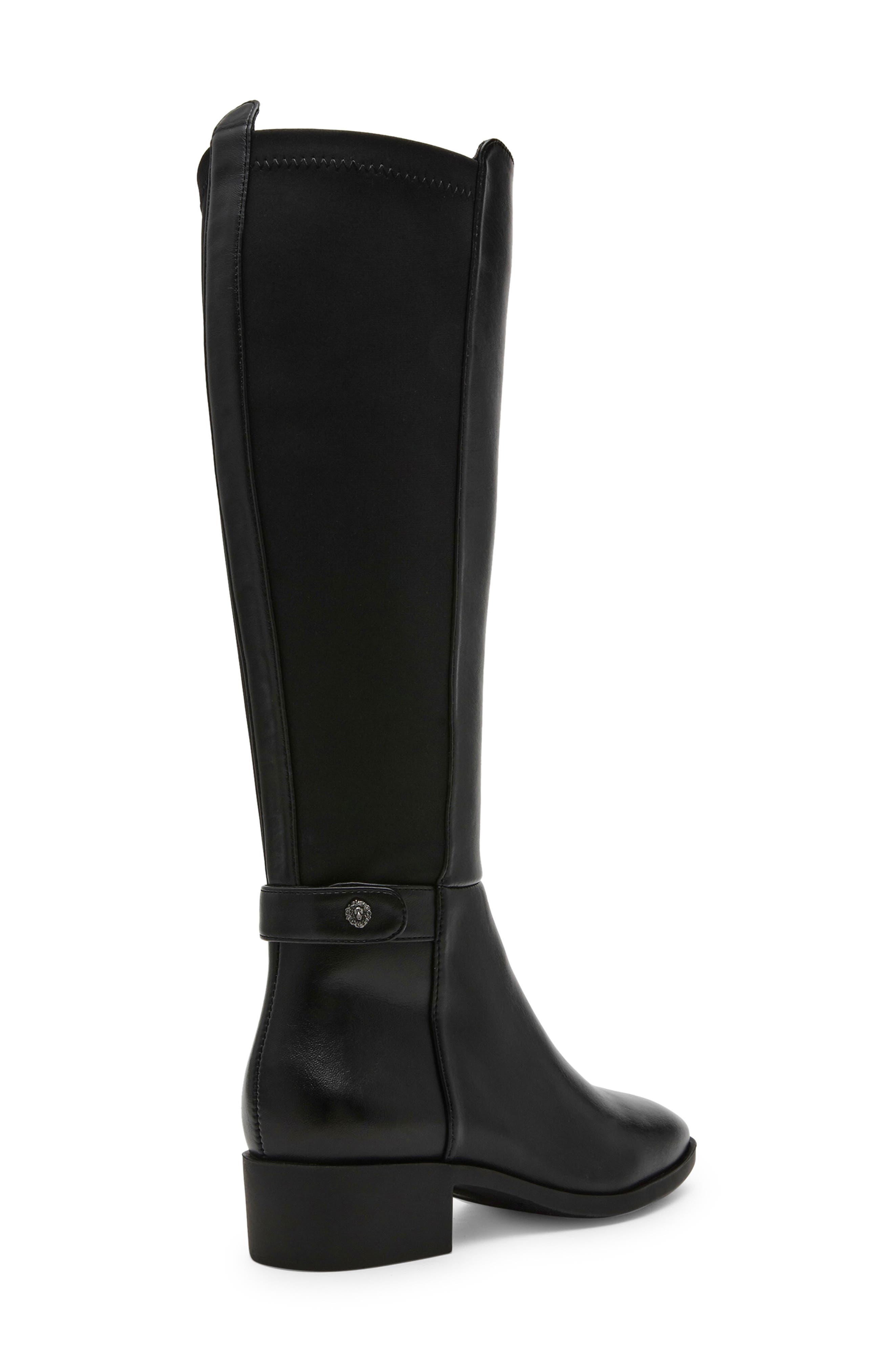 Anne Klein Candela Riding Boot, Alternate, color, Black Pu