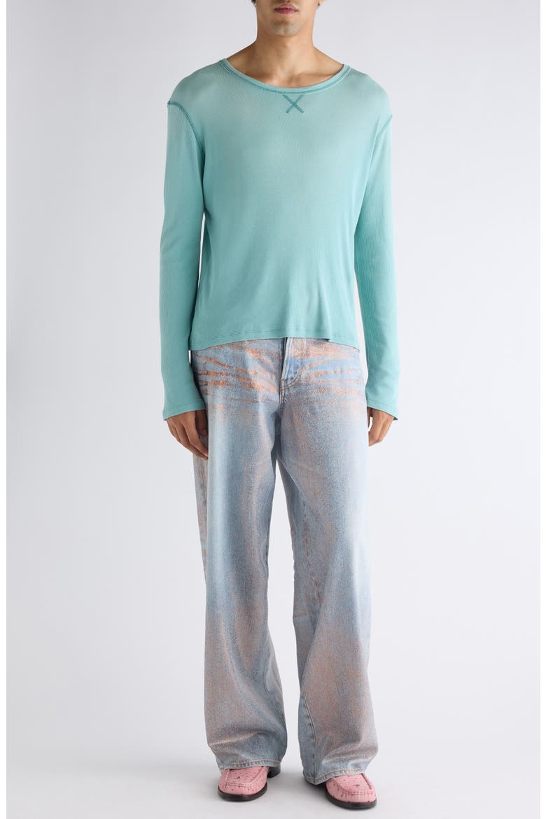 Einso U Sunkissed Rib T-Shirt, Alternate, color, MINT GREEN