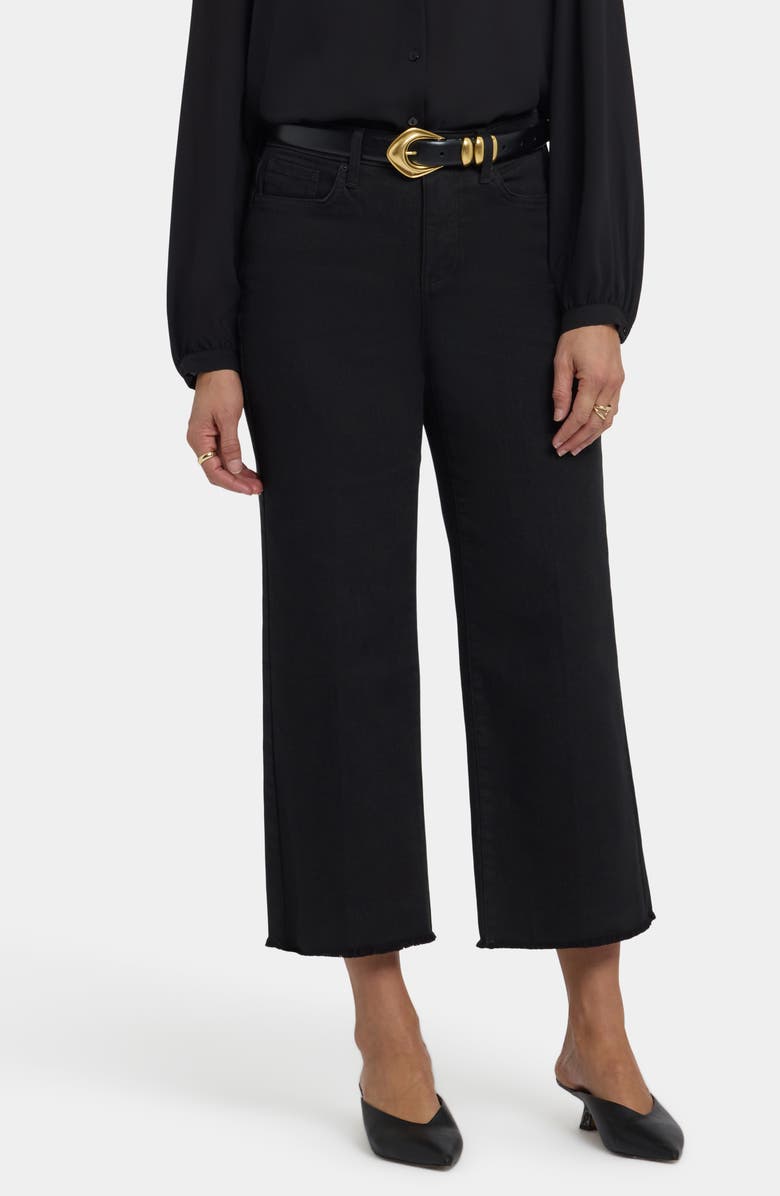 NYDJ Coco High Waist Crop Wide Leg Jeans, Main, color, Black