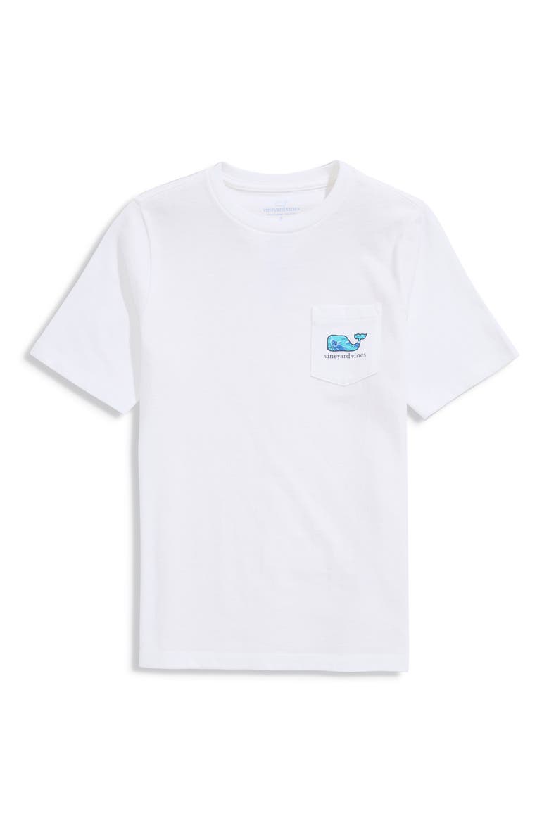 Kids' Whale Fill Cotton Graphic Pocket T-Shirt, Main, color, WHITE CAP