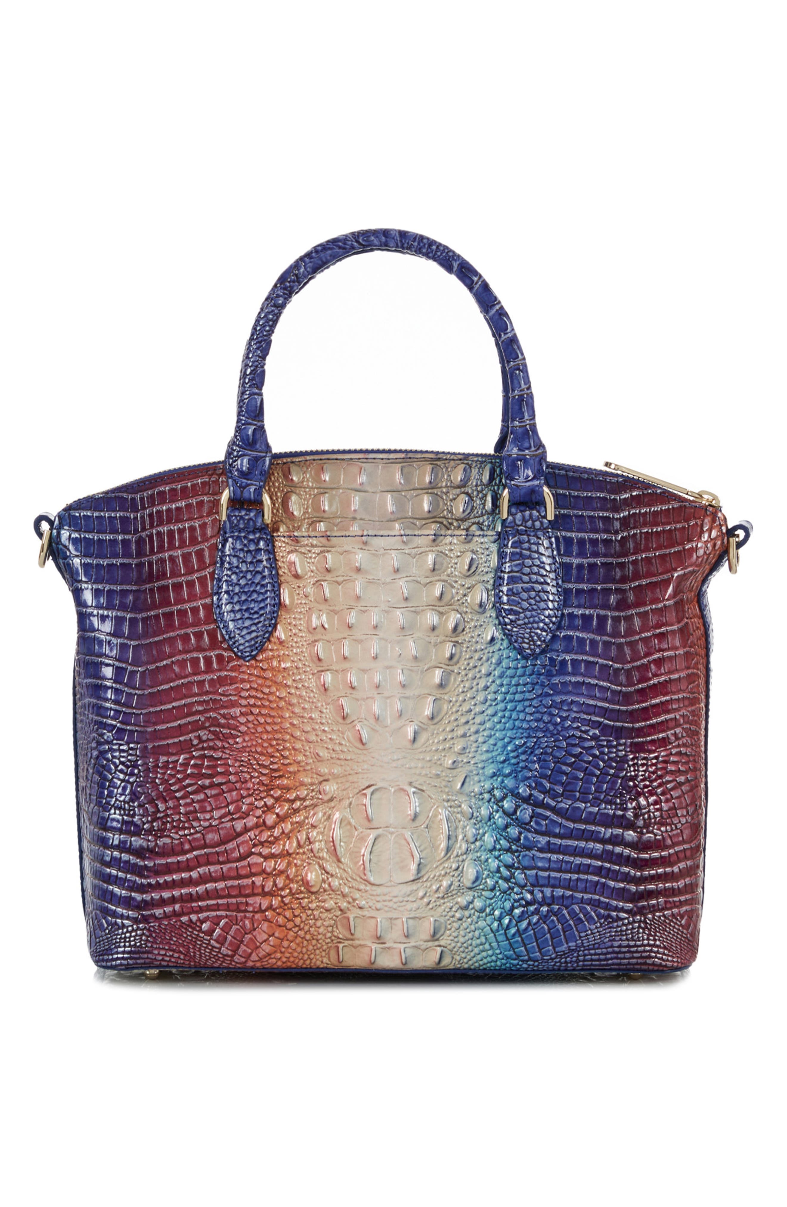 Brahmin Duxbury Croc Embossed Leather Satchel, Alternate, color, 