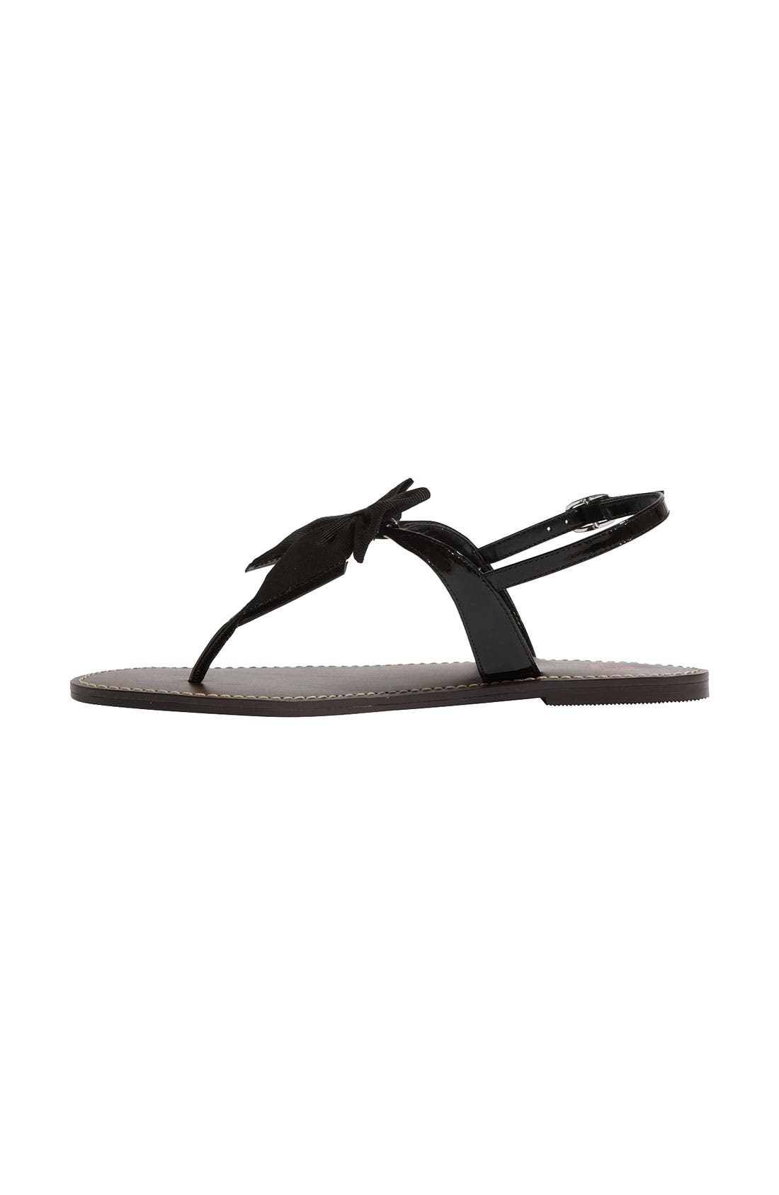 'Valentine' Sandal, Alternate, color, BLACK