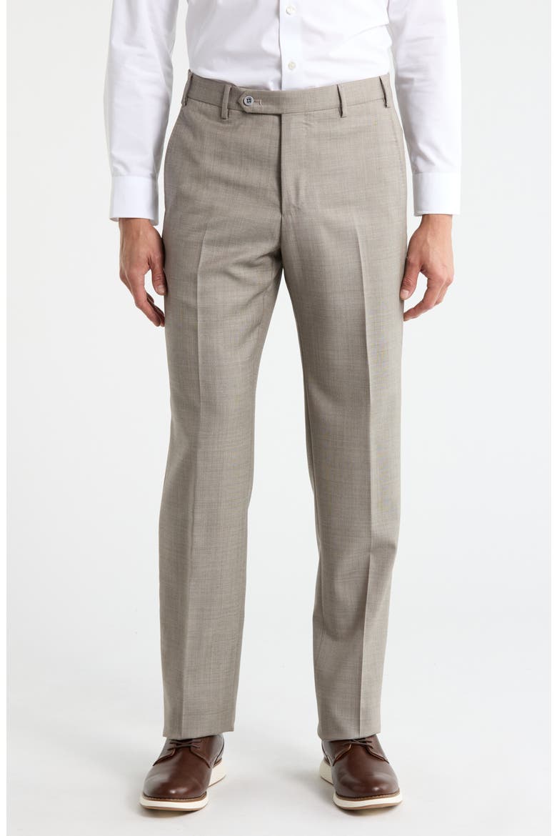Devon Wool Straight Leg Pants, Main, color, LIGHT GREY