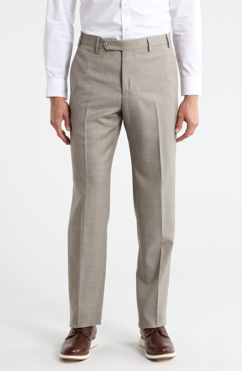 Zanella Devon Wool Straight Leg Pants, Main, color, Light Grey