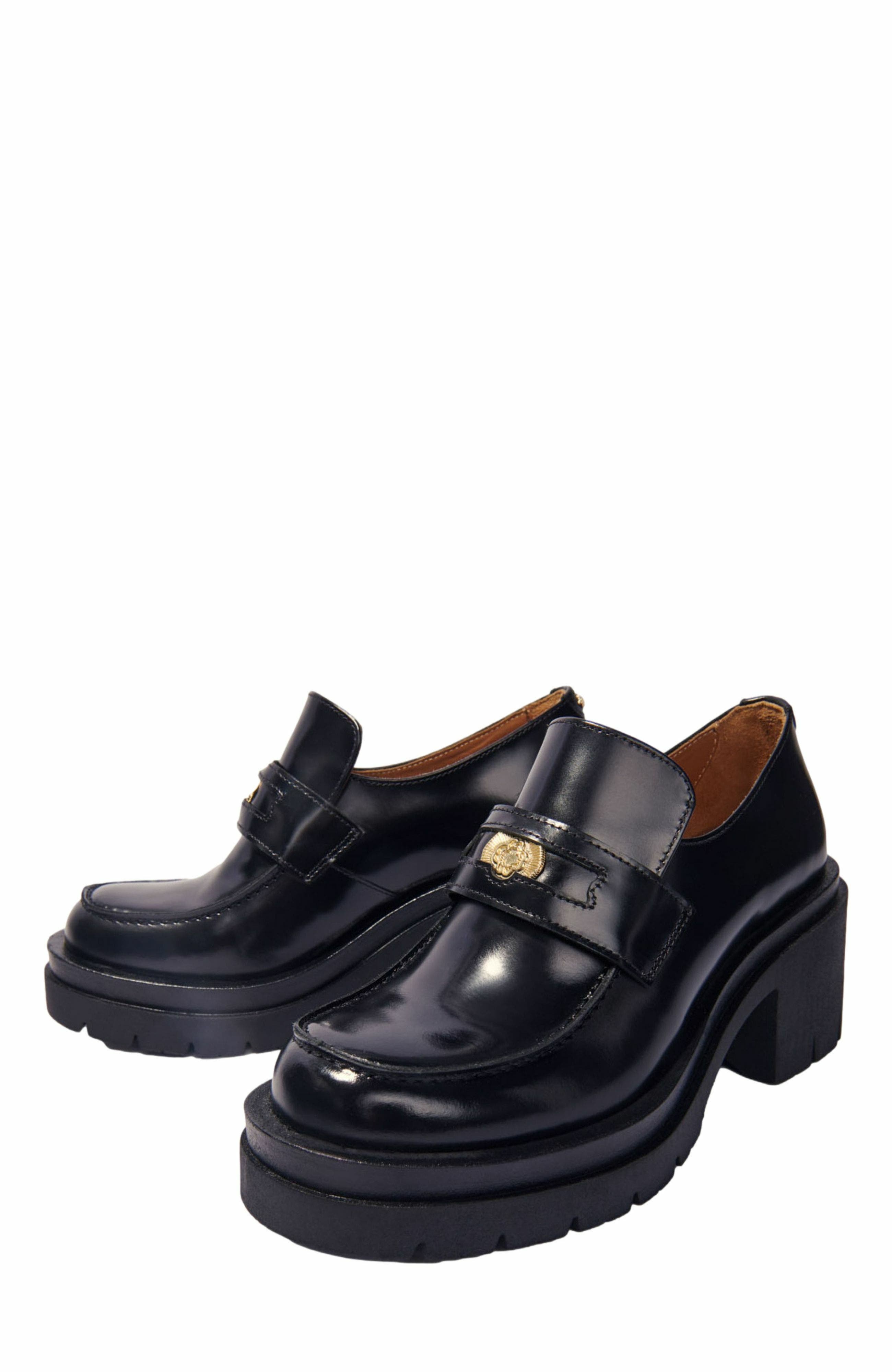 maje Heeled loafers, Alternate, color, 