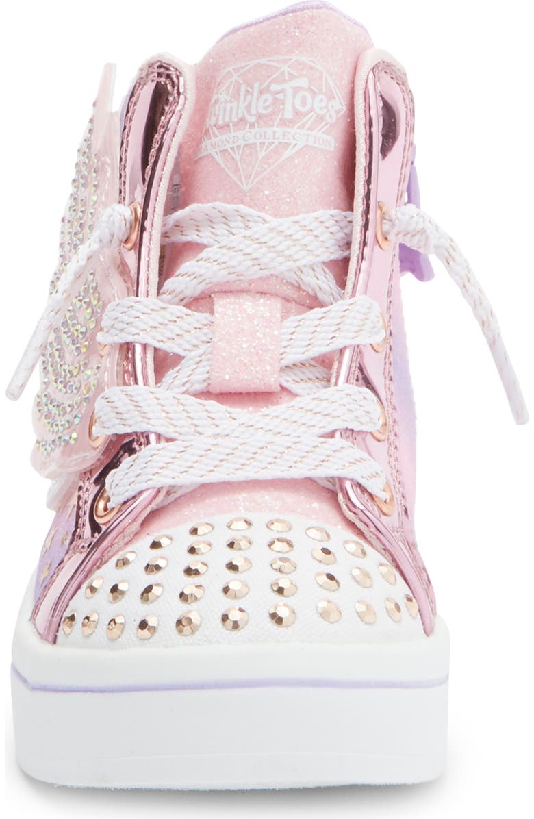 SKECHERS Kids' Twi-Lites 2.0 Light Up High Top Sneaker, Alternate, color, Light Pink