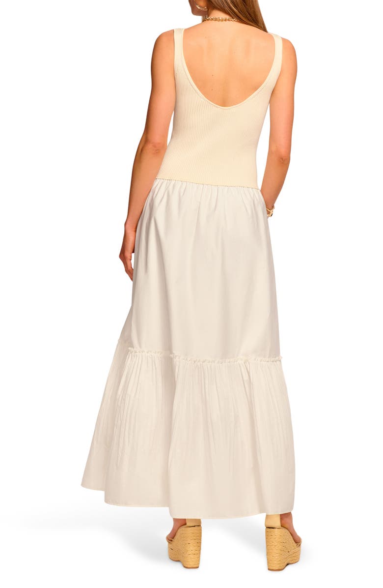 Ramy Brook Dawson Mixed Media Maxi Dress, Alternate, color, Ivory