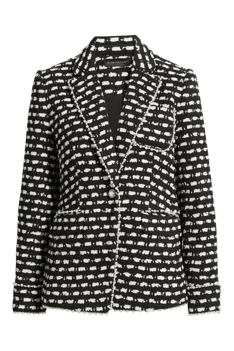The Selma Tweed Jacket, Alternate, color, BLACK AND WHITE TWEED