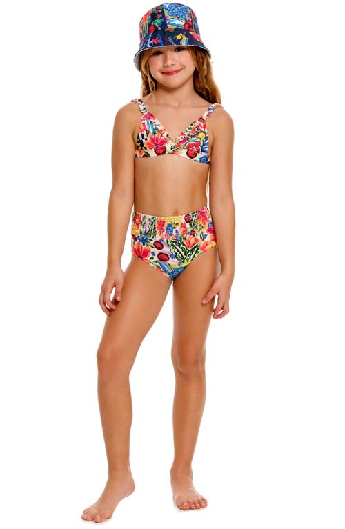 Shop Agua Bendita Kids' Zhanna Citrus Two-piece Swimsuit