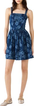 Steve Madden Kiona Floral Print Denim Minidress