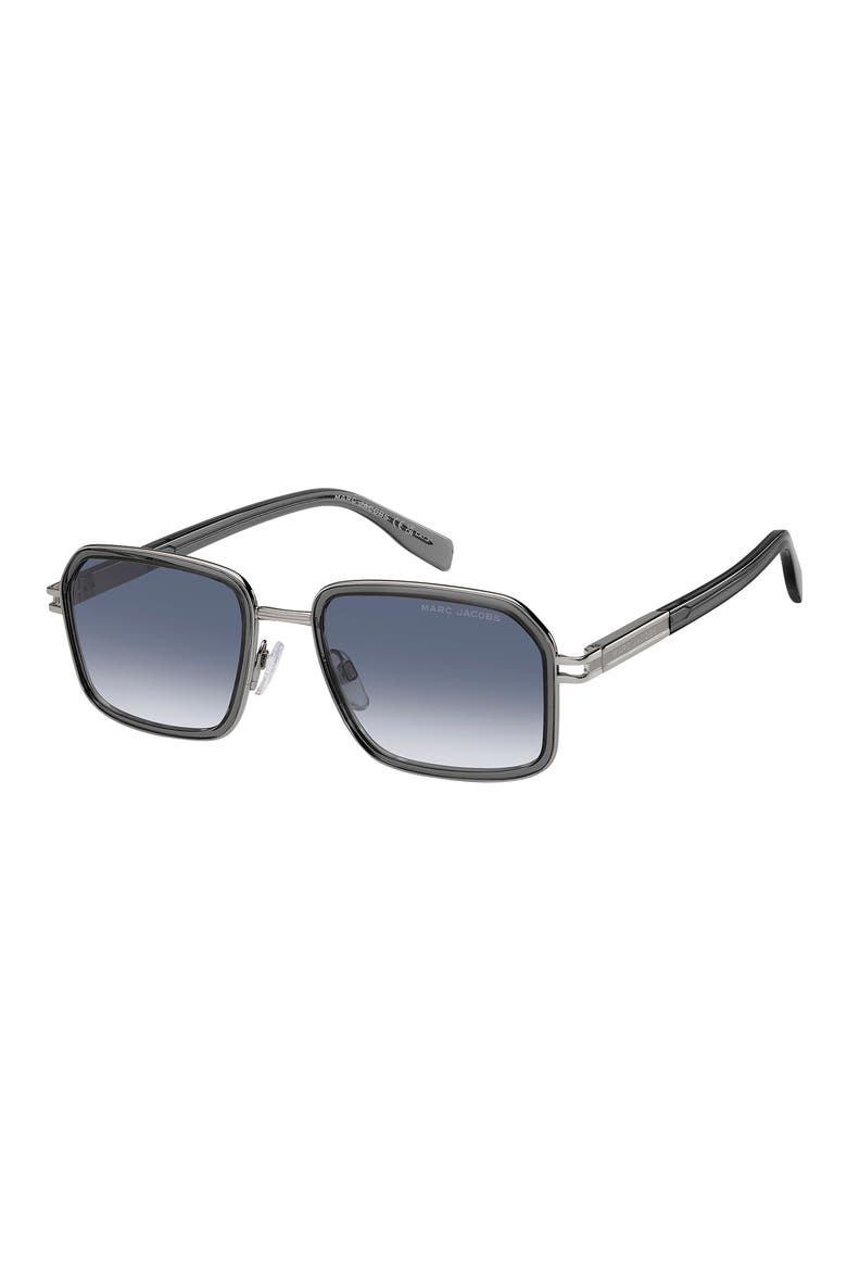 54mm Gradient Square Sunglasses, Alternate, color, RUTHENIUM GREY/ DK BLUE SF