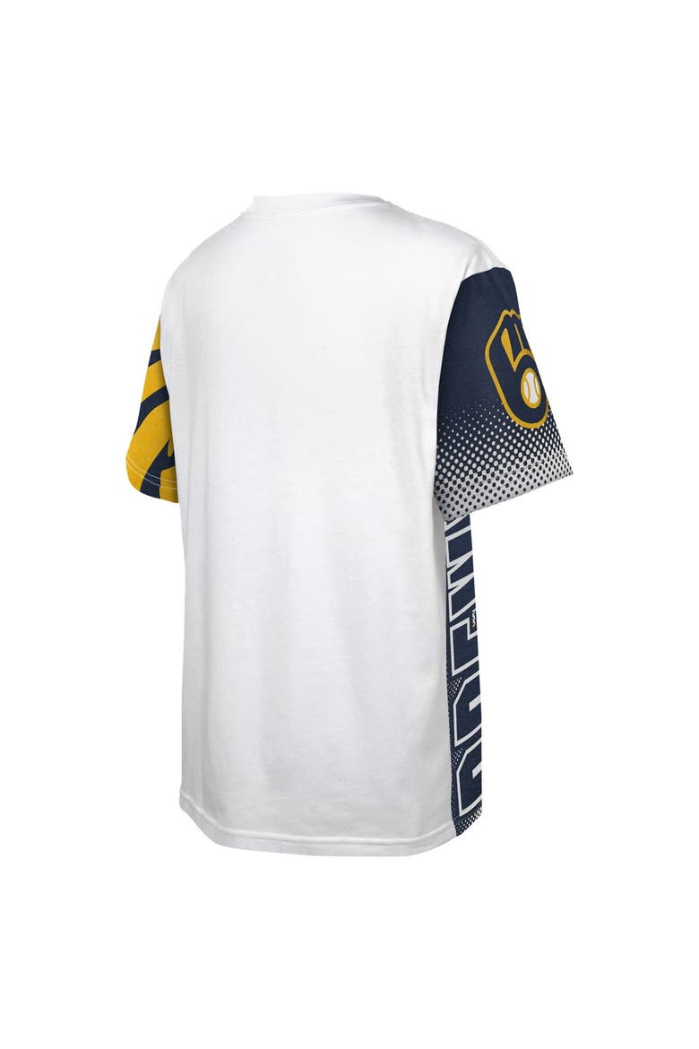 Youth White Milwaukee Brewers Impact Hit Bold T-Shirt, Alternate, color, White