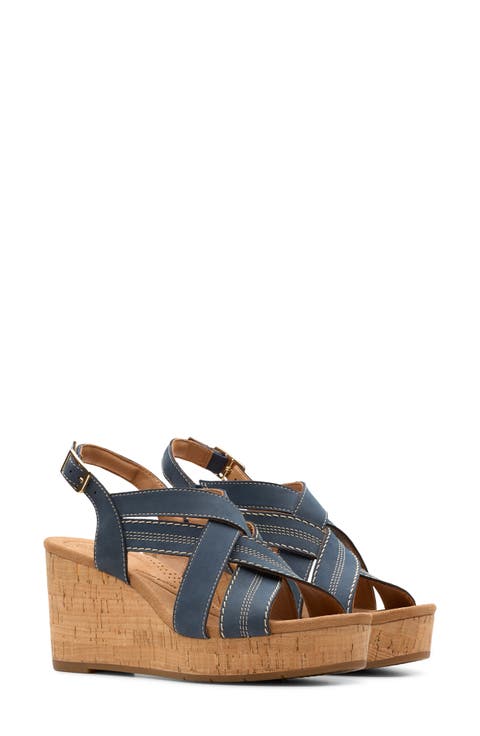 Sabina Wedge Slingback Sandal (Women)