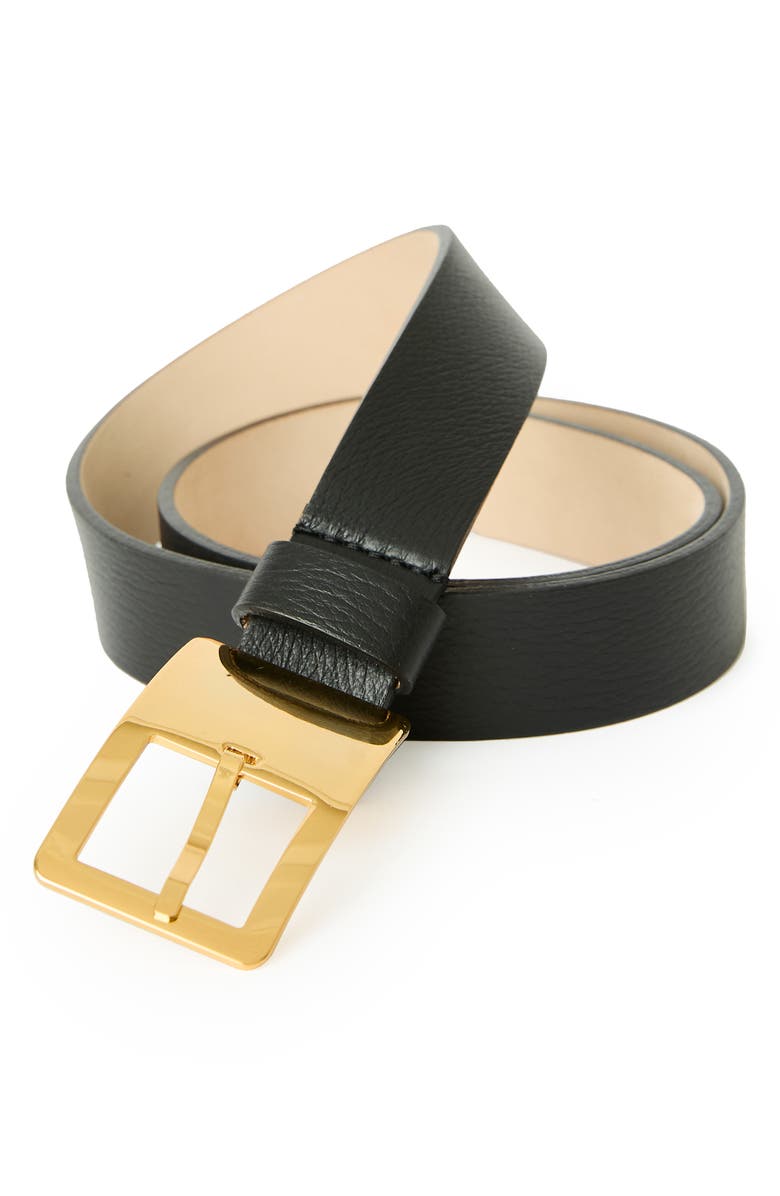 B-Low the Belt Charlie Leather Belt, Alternate, color, Black Gold