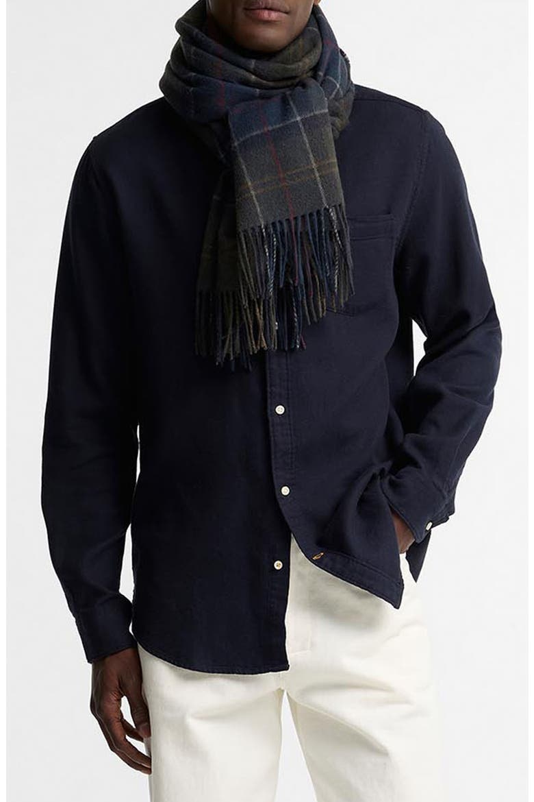 Braden Tartan Cashmere Scarf, Main, color, SHADOW CLASSIC TARTAN