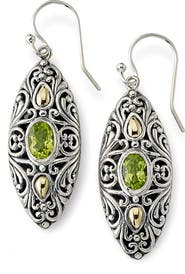 SAMUEL B. Two-Tone Marquis Drop Earrings