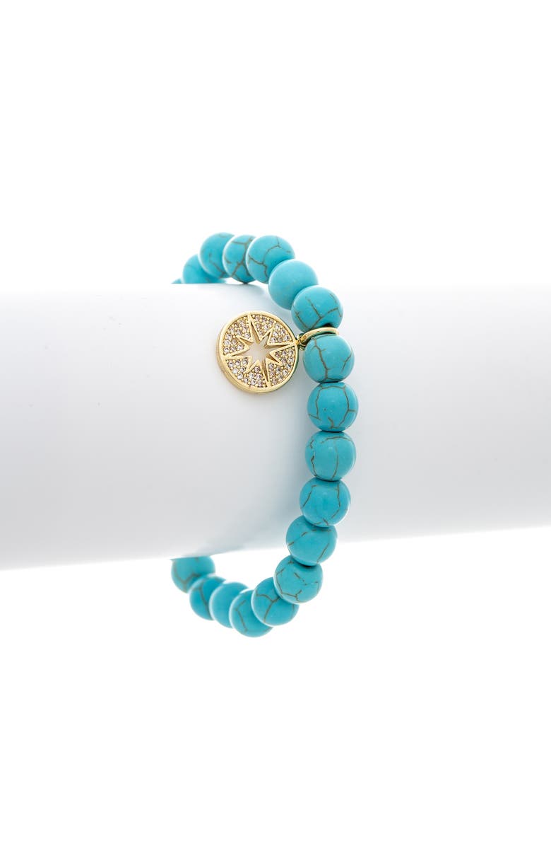 RIVKA FRIEDMAN Turquoise & Cubic Zirconia Beaded Bracelet, Alternate, color, Turquoise
