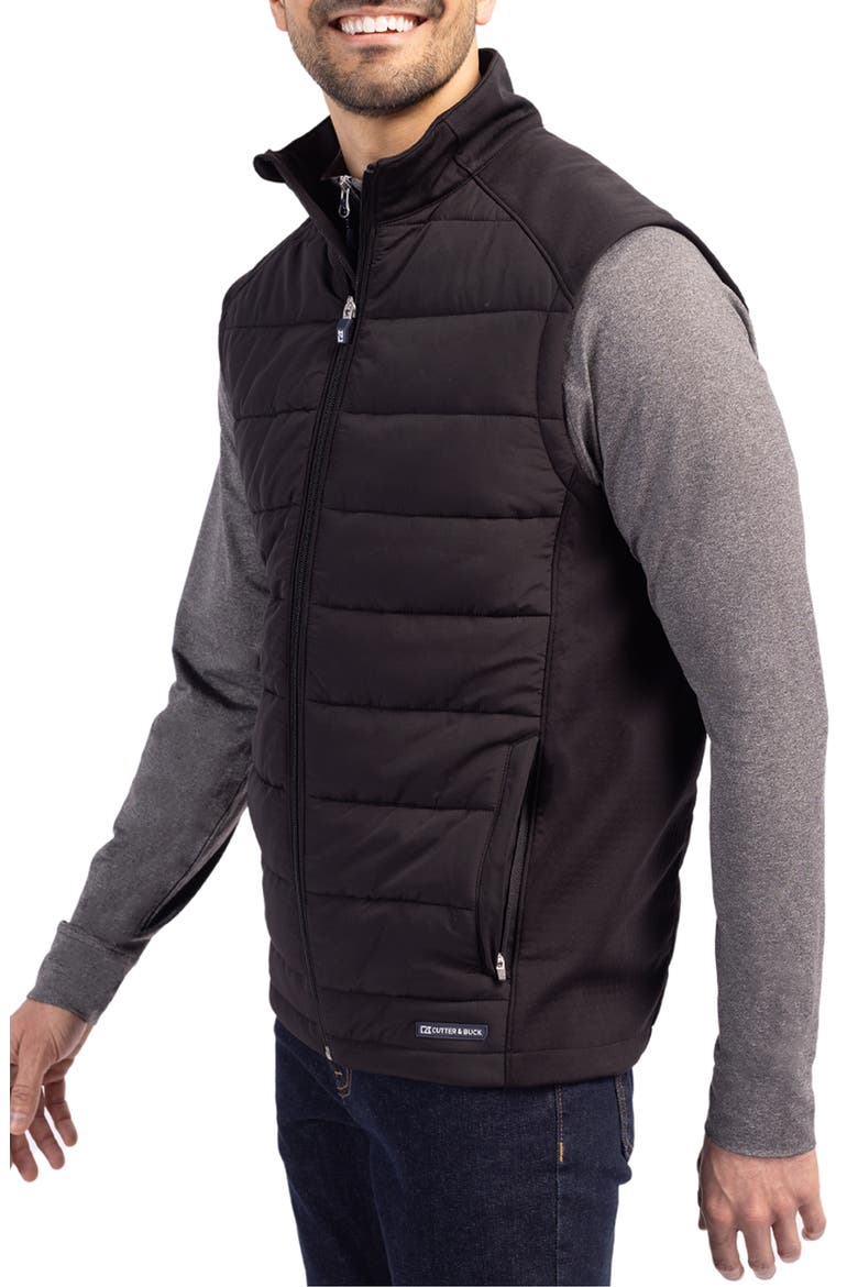 Evoke Hybrid Softshell Vest, Alternate, color, BLACK