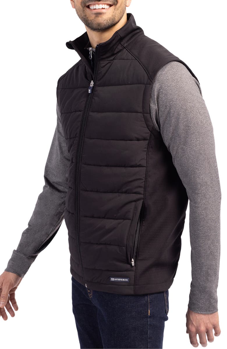 Cutter & Buck Evoke Hybrid Softshell Vest, Alternate, color, Black