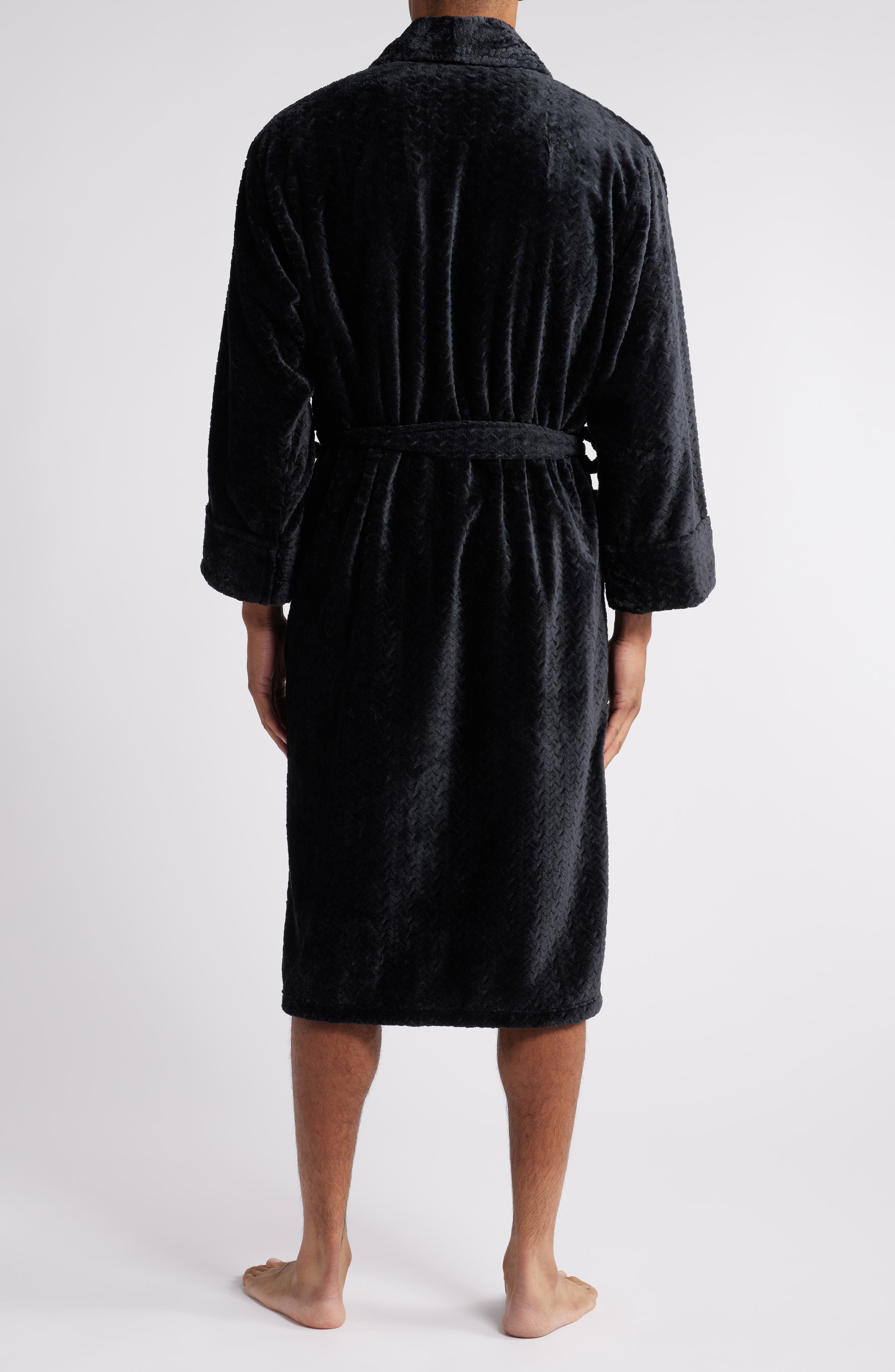 Daniel Buchler Mosaic Texture Fleece Robe (Men) | Nordstrom
