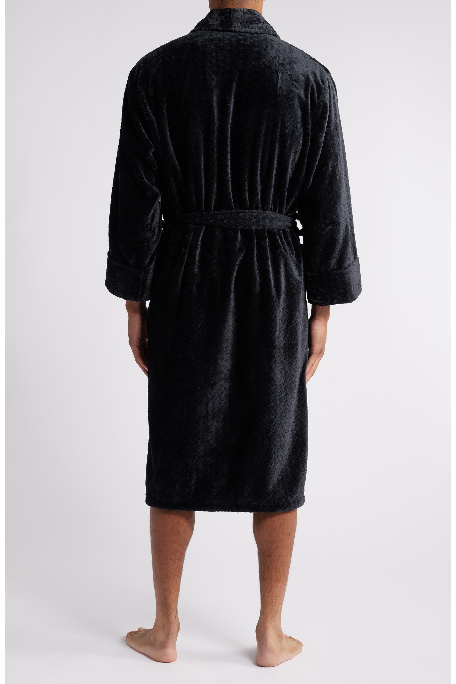 Men's Robe Pattern Free Daniel Buchler Mosaic Texture Fleece Robe (Men) | Nordstrom