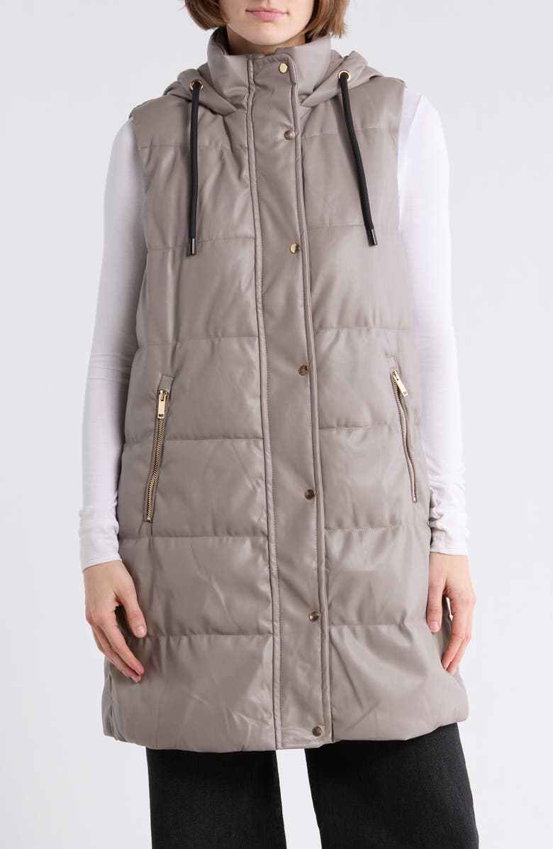 Love Token Sam Puffer Vest, Main, color, Taupe