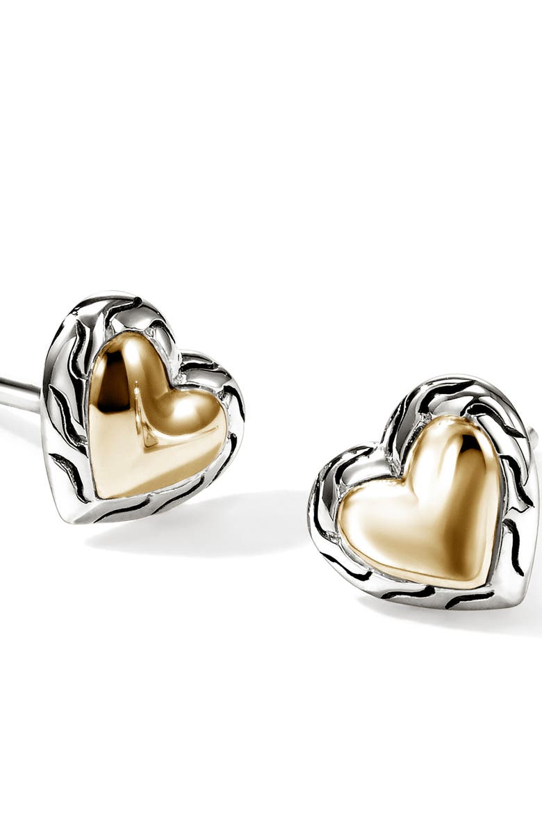 John Hardy Essentials Heart Stud Earrings, Alternate, color, 