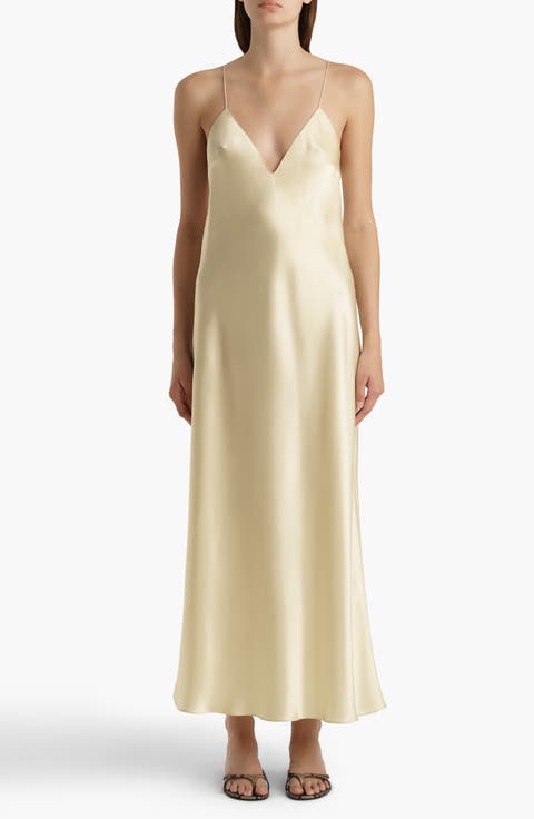 Taja Silk Satin Slipdress