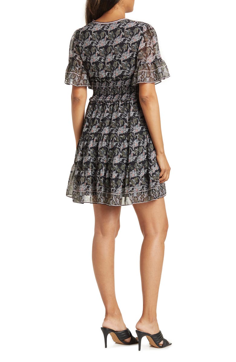 MAX STUDIO Georgette Ditsy Floral Print Tiered Dress, Alternate, color, 