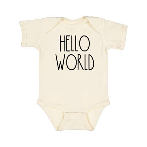 Hello World Short Sleeve Bodysuit (Baby)