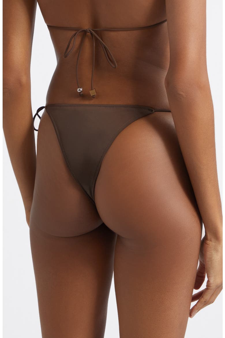 Le Bas de Plage String Bikini Bottoms, Alternate, color, BROWN