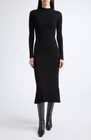 Proenza Schouler Roux Viscose & Silk Rib Midi Dress