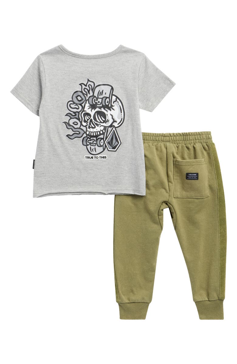 Volcom Kids' Jersey Graphic T-Shirt & Joggers Set, Alternate, color, Grey Heather