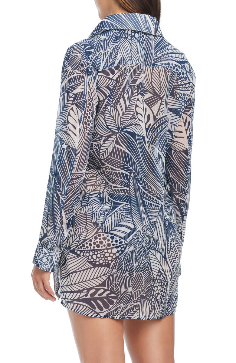 BLEU by Rod Beattie Bali Breeze Chiffon Cover-Up Shirt, Alternate, color, 