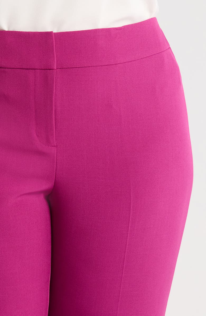 KASPER Flat Front Slim Pants, Alternate, color, Cerise