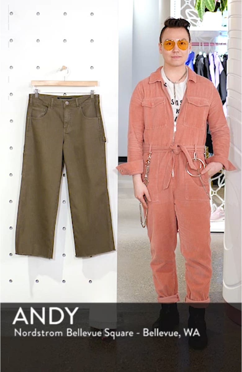 Cargo Wide Leg Crop Jeans, sales video thumbnail