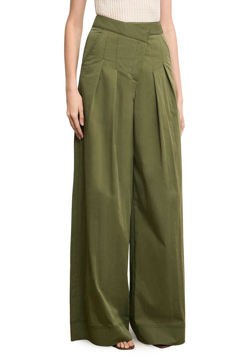 Heron Pleated Wide Leg Pants, Main, color, ARMY