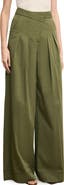 Veronica Beard Heron Pleated Wide Leg Pants