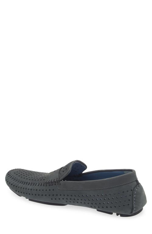Robert Zur Flyer Perforated Driving Shoe In Slate