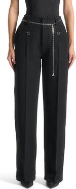 Manière De Voir Nathalie Tweed Trousers with Belt