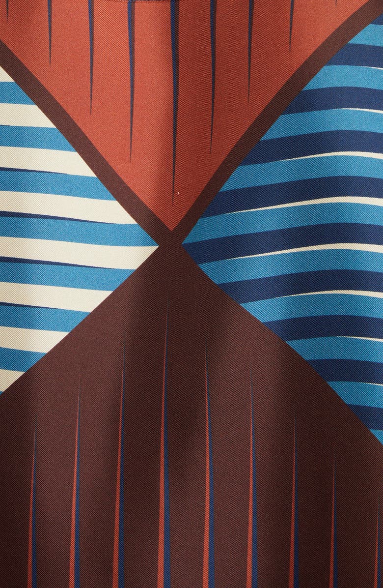 Dolce&Gabbana Diamond Print Silk Twill Button-Up Shirt, Alternate, color, 