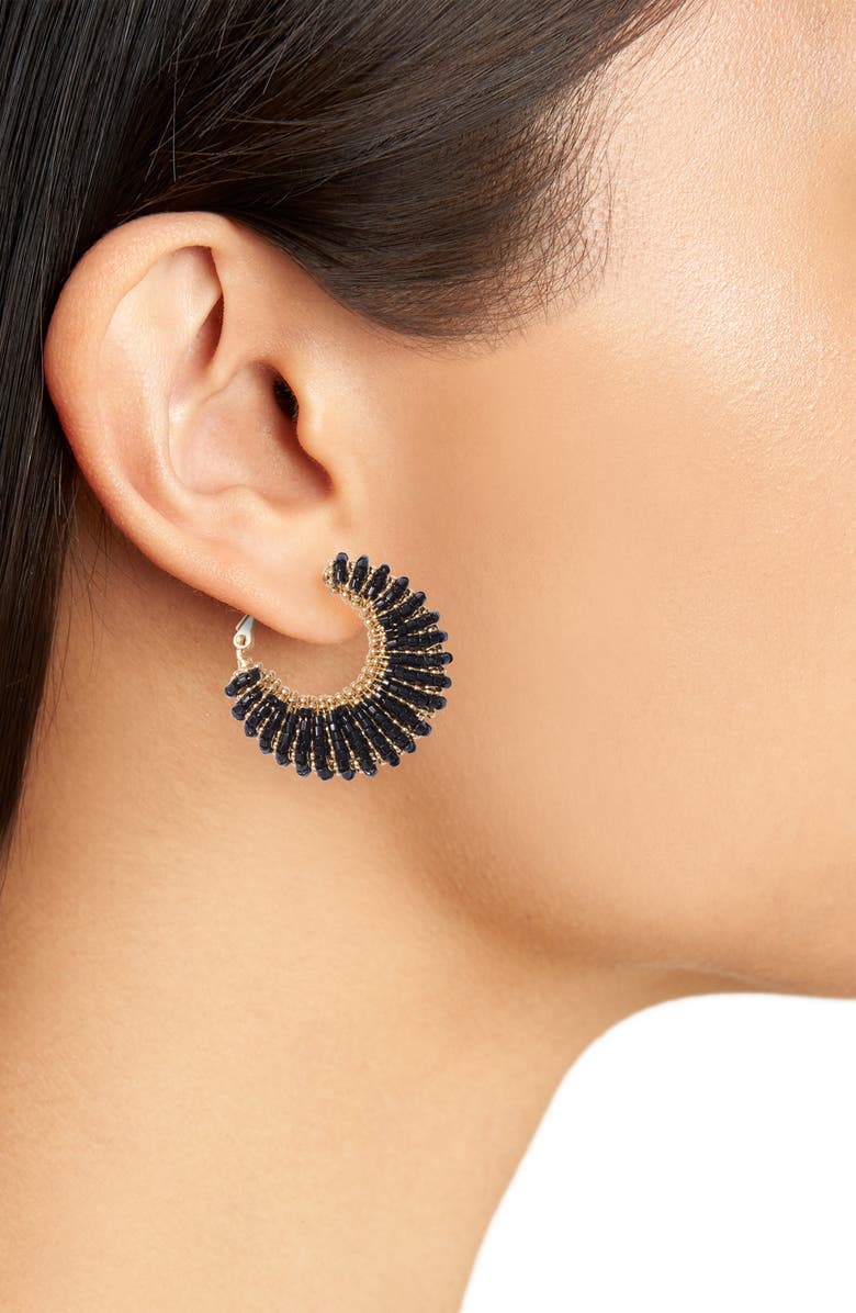 Gas Bijoux Izzia Beaded Hoop Earrings, Alternate, color, 