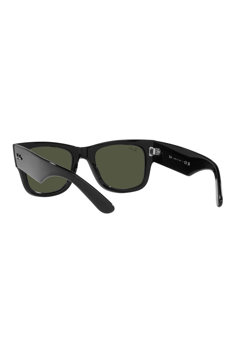 Mega Wayfarer 52mm Square Sunglasses, Alternate, color, BLACK