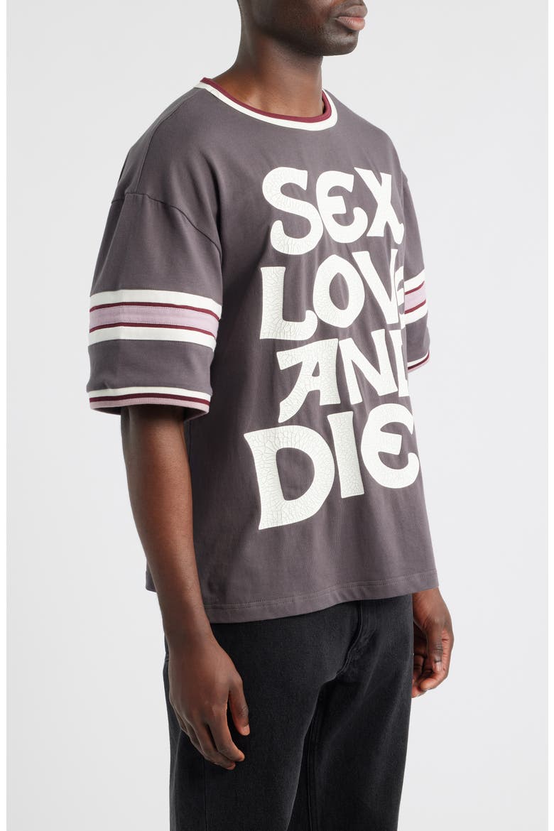 Sex, Love & Diet Oversize Graphic T-Shirt, Alternate, color, VINTAGE BLACK/DUSTY ROSE